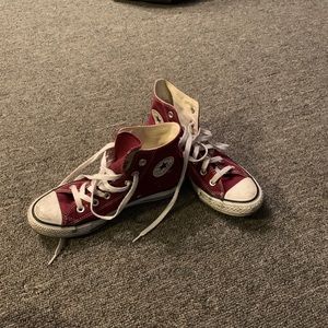 Maroon High Top Converse